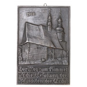 Slezsko, novoroční plakát 1928 - Gliwice