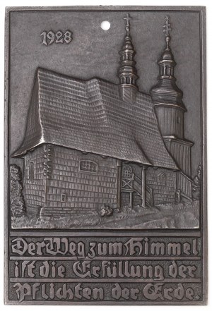 Slezsko, novoroční plakát 1928 - Gliwice