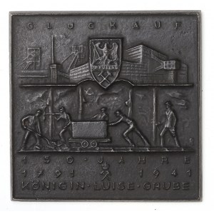 Silésie, Placard du 150e anniversaire de la mine Luiza - Gliwice 1941