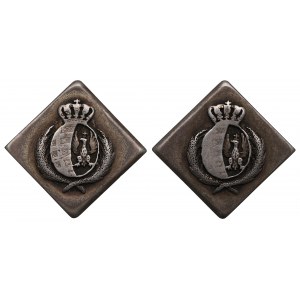 Poland, Pair of patriotic pins with the coat of arms of the Duchy of Warsaw