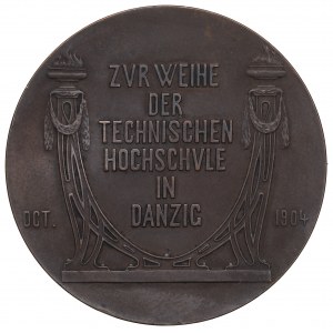Danzica, medaglia per l'inaugurazione dell'Università di Tecnologia di Danzica 1904