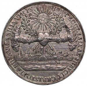 Jean II Casimir, médaille nuptiale Hohn - fonte postérieure