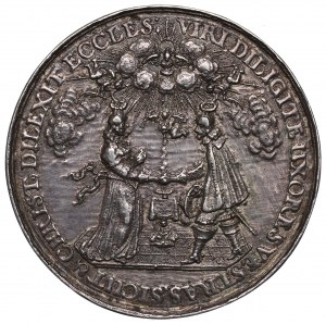 Jan II Kazimierz, Medal zaślubinowy Hohn - późniejszy odlew