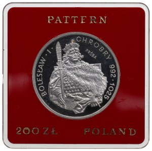 People's Republic of Poland, 200 gold 1980 Boleslaw l Chrobry - Sample silver