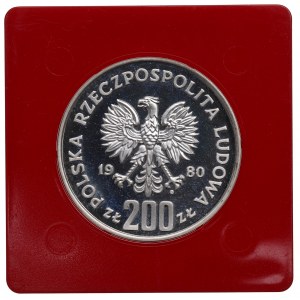 Poľská ľudová republika, 200 zlotých 1980 Bolesław l Chrobry - Vzorka striebra