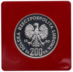 Poľská ľudová republika, 200 zlotých 1980 Bolesław l Chrobry - Vzorka striebra