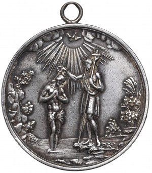 Pologne, Médaille de baptême 19e siècle
