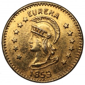 USA, gettone d'oro California 1853