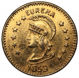 USA, gettone d'oro California 1853