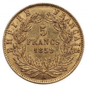 Francie, 5 franků 1859