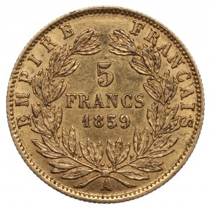 France, 5 francs 1859