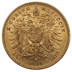 Autriche, François-Joseph Ier, 10 couronnes 1909