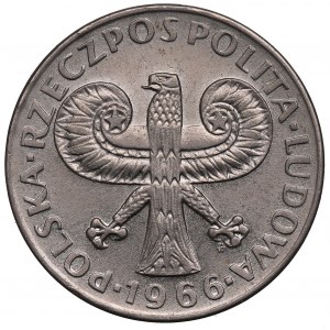 People's Republic of Poland, 10 zloty 1966 - Small column.