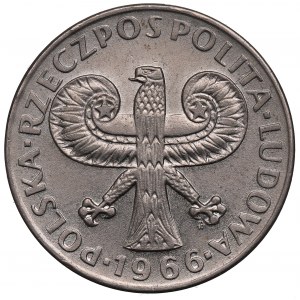 PRL, 10 zlotých 1966 - Malý stĺpec
