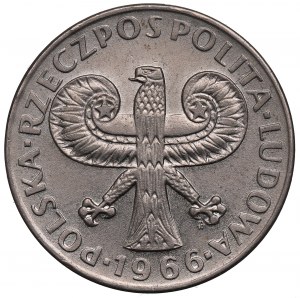 PRL, 10 zlotých 1966 - Malý stĺpec