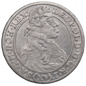 La Silésie sous la domination des Habsbourg, Léopold Ier, 15 krajcars 1664 GH, Wrocław