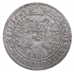 Śląsk pod panowaniem Habsburgów, Leopold I, 15 krajcarów 1664 GH, Wrocław