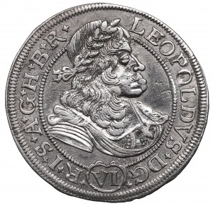 Schlesien unter habsburgischer Herrschaft, Leopold I., 6 krajcars 1675, Wrocław