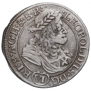 Schlesien under Habsburg, Leopold I, 6 kreuzer 1680, Breslau