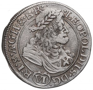 Schlesien under Habsburg, Leopold I, 6 kreuzer 1680, Breslau