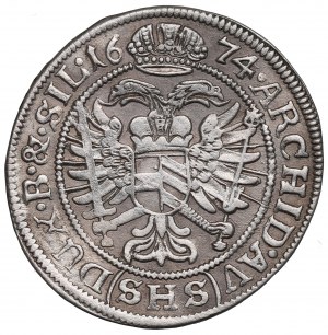 Slesia sotto il dominio asburgico, Leopoldo I, 6 krajcars 1674, Wrocław