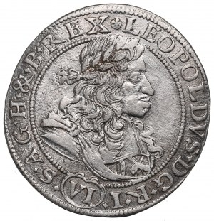 La Silésie sous la domination des Habsbourg, Léopold Ier, 6 krajcars 1686, Wrocław