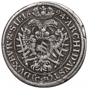 La Silésie sous la domination des Habsbourg, Léopold Ier, 15 krajcars 1694, Brzeg