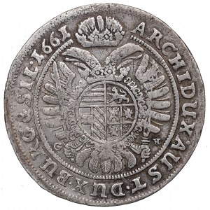 Sliezsko pod vládou Habsburgovcov, Leopold I., 15 krajcars 1661 GH, Wrocław - UNTITLED