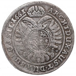 Śląsk pod panowaniem Habsburgów, Leopold I, 15 krajcarów 1661 GH, Wrocław - NIEOPISANY