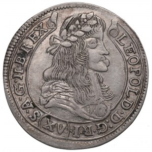 Ungheria, Leopoldo I, 15 krajcars 1679 KB