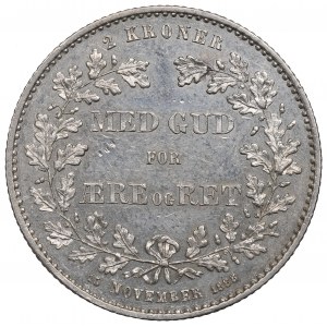 Denmark, 2 kroner 1888
