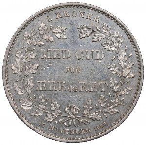 Danemark, 2 couronnes 1888