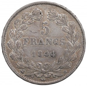 Francja, 5 franków 1844