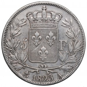 Francja, 5 franków 1823, Paryż