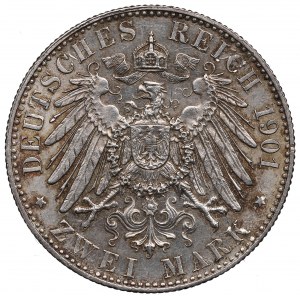 Niemcy, Prusy, 2 marki 1901 - 200 lat Królestwa Prus
