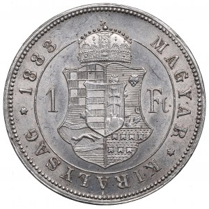 Hongrie, François-Joseph, 1 forint 1883