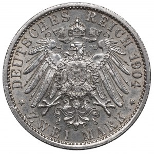 Deutschland, Hessen-Darmstadt, 2 Mark 1904 - 400. Jahrestag der Geburt von Philipp I.