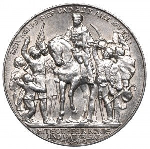 Deutschland, Preußen, 3 Mark 1913 - 100 Jahre Leipziger Sieg