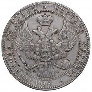 Russische Teilung, Nikolaus I., 1-1/2 Rubel=10 Zloty 1837 MW, Warschau
