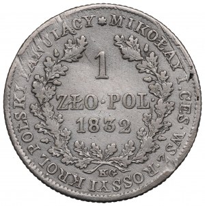 Regno di Polonia, Nicola I, 1 zloty 1832 KG