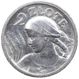 II RP, 2 złote 1924 (róg i pochodnia), Paryż Kobieta i kłosy