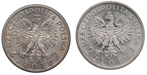 II RP, sada 2 kusů zlatých 1932-34