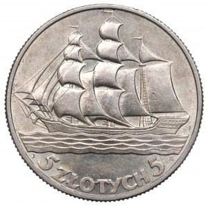 II Republic of Poland, 5 zloty 1936 Ship