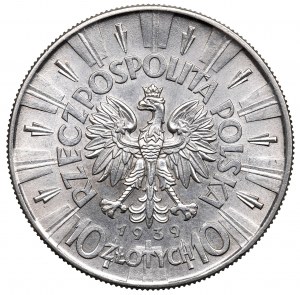 Seconda Repubblica, 10 zloty 1939 Pilsudski