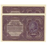 II RP, Ensemble de 1000 marks polonais 1919 II SÉRIE En 5 pièces