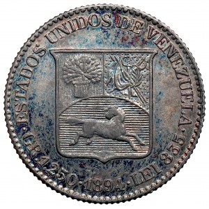 Venezuela, 1/4 Bolívar 1894