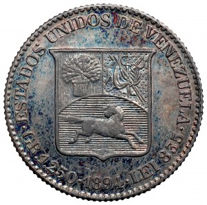 Venezuela, 1/4 Boliwar 1894