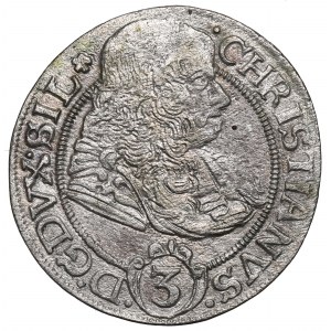 Silésie, Duché de Legnicko-Brzesko-Wołowskie, Chrystian, 3 krajcary 1670, Brzeg