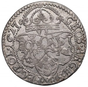Zygmunt III Waza, Sixpence 1627, Cracovie - UNTITLED