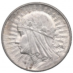 II RP, 5 złotych 1933 Głowa kobiety